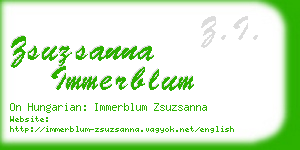 zsuzsanna immerblum business card